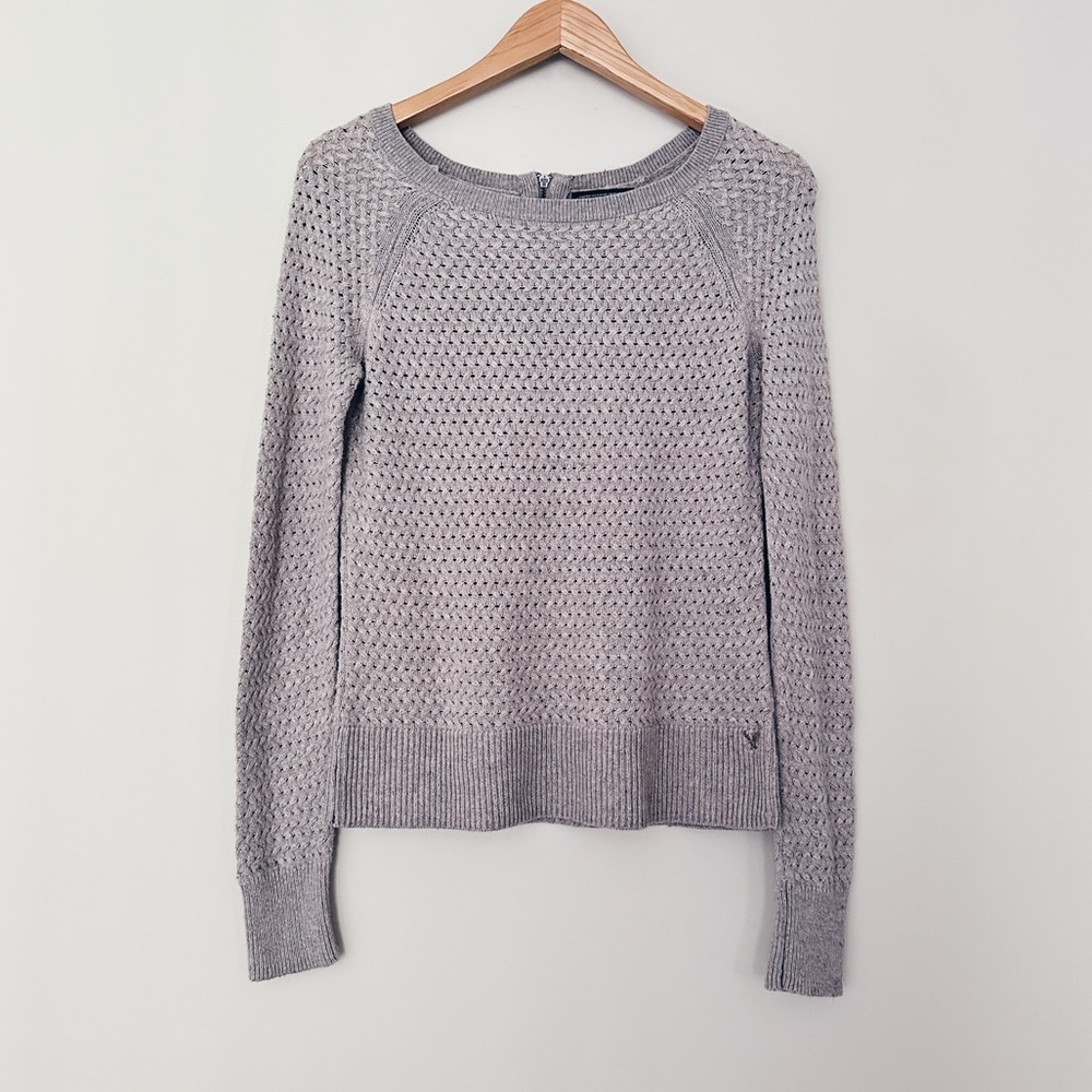 American Eagle Oatmeal Sweater - Picture 1 of 7